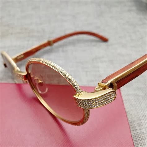 sunglasses with diamonds on frame.